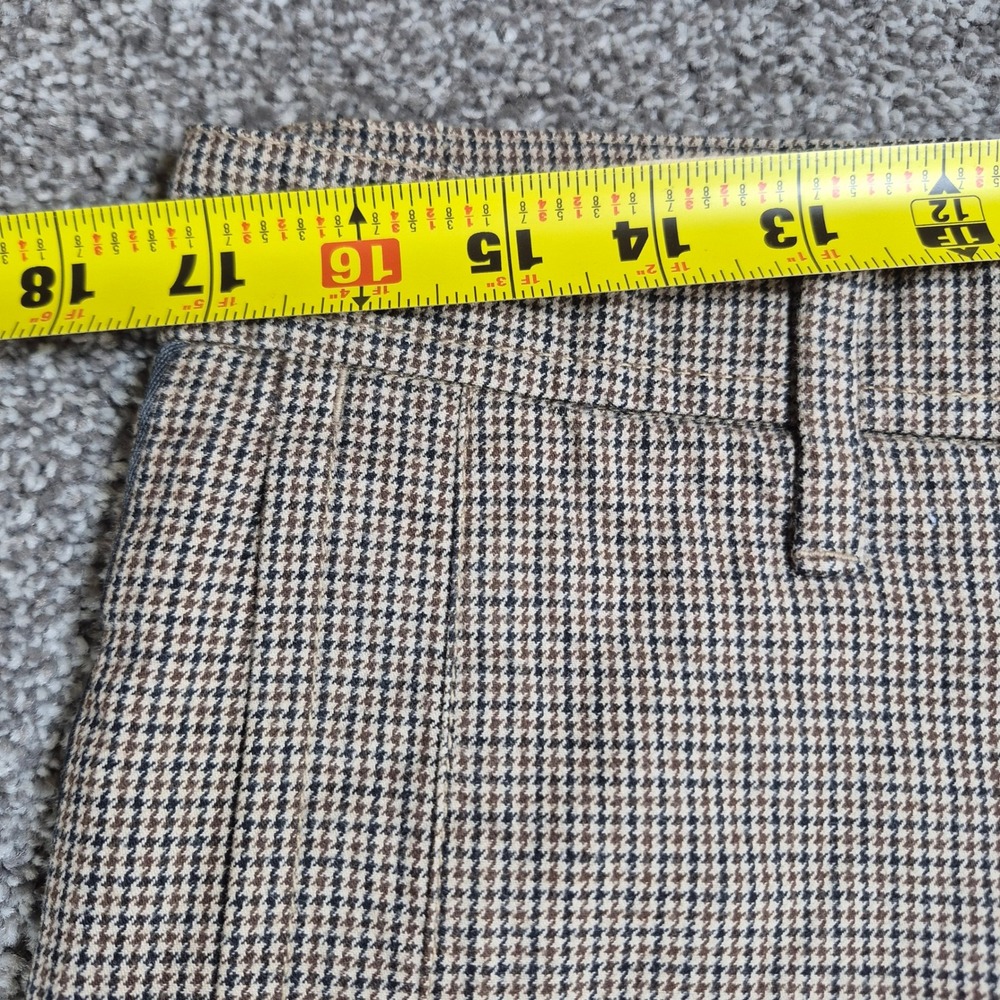 Ice Iceberg Gilmar Jogger Pants Mens 34 Brown Houndstooth Made in Italy - Picture 9 of 13